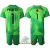 Officiële Voetbalshirt + Korte Broek Doelman Nederland Remko Pasveer 1 Thuis WK 2022 - Kids